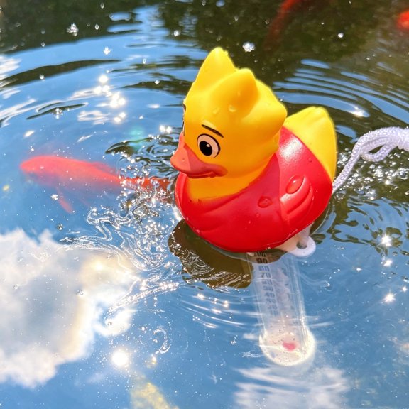 Floating Pool Thermometer,Red Monkey Duck Water Temperature with String for Swimming Pools,Hot Tubs,Ponds,Spas