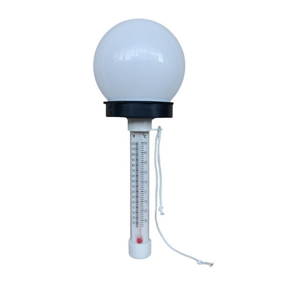 Floating Pool Thermometer Solar Powered - Large LED Display for Day & Night Use, Waterproof Temperature Sensor for Pools, Cold Plunge Tubs & Spas - Self-Charging Design