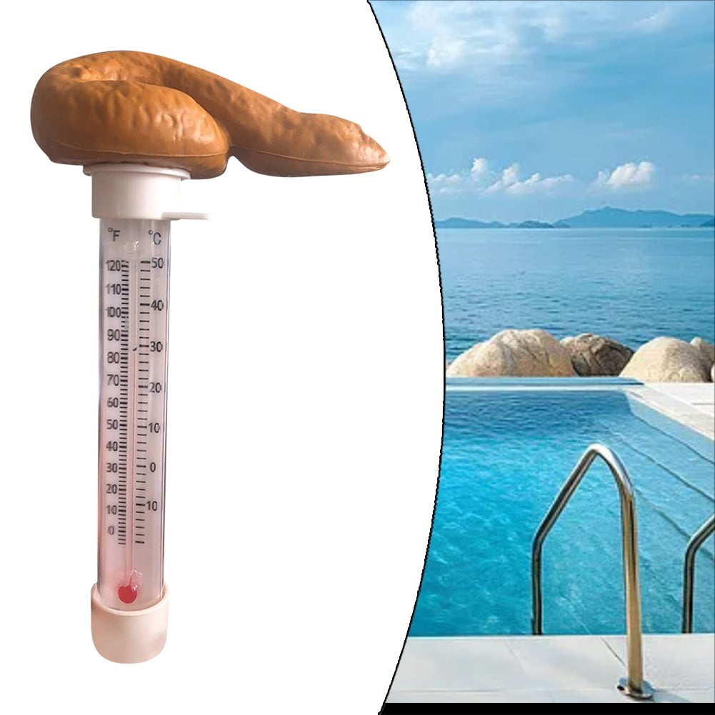 Poop In Pool Water Floating Poop Pool Thermometer Easy Read Water Gauge for Spa and Pools ...