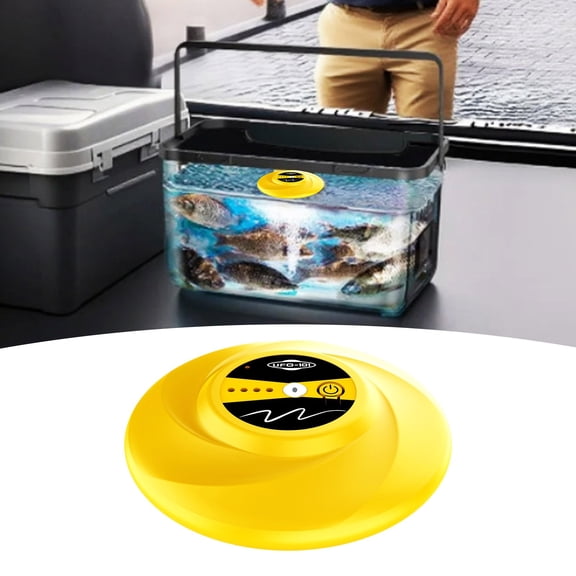 Floating & Rechargeable Bait Bucket Aerator, Waterproof Ultra‑Quiet Bubbler, Portable USB Rechargeable Oxygen Pump for Live Minnows, Outdoor Fishing & Aquarium Accessories