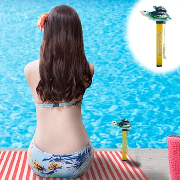 Floating Red Crab Pool Thermometer Gauge, Easy Read Display Water Temperature, Cute Animal Spa Bath Accessory for Swimming Pool, Hot Tub, Fish Tank