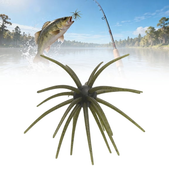 Floating Sea Urchin Soft Lure | Tentacle Creature Lure, 4.33" & 3.54" TPR Finesse Baits, 5 Colors, Ideal for Bass Fishing with Drop Shot, Wacky Rig, Neko Rigļ¼(Gray,1PC)