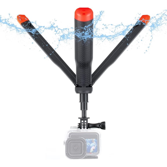 Floating Selfie Stick for GoPro Hero 13 12 11 10 9 8 Mini Max Fusion Session, OSMO Action 6 5 Pro 4, Brave EK7000, 4 in 1 Underwater Waterproof Pole Monopod Hand Grip Tripod Stand