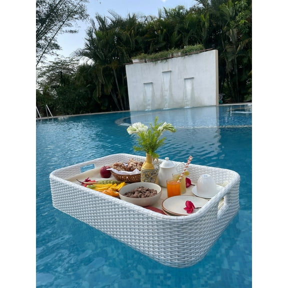 Floating Serving Tray - White ( Rectangle )