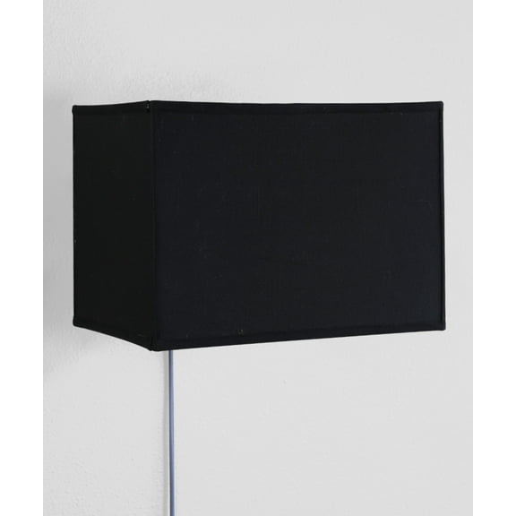 Floating Shade Plug-In Wall Light Black (16x10) (16x10) x 11