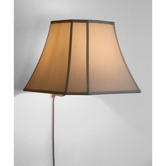 Floating Shade Plug-In Wall Light Eggshell 9x16x12