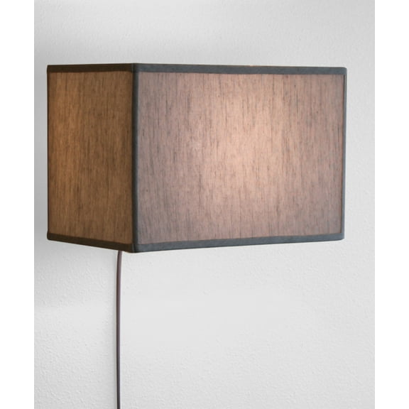 Floating Shade Plug-In Wall Light Textured Oatmeal (10x16) (10x16) x 11