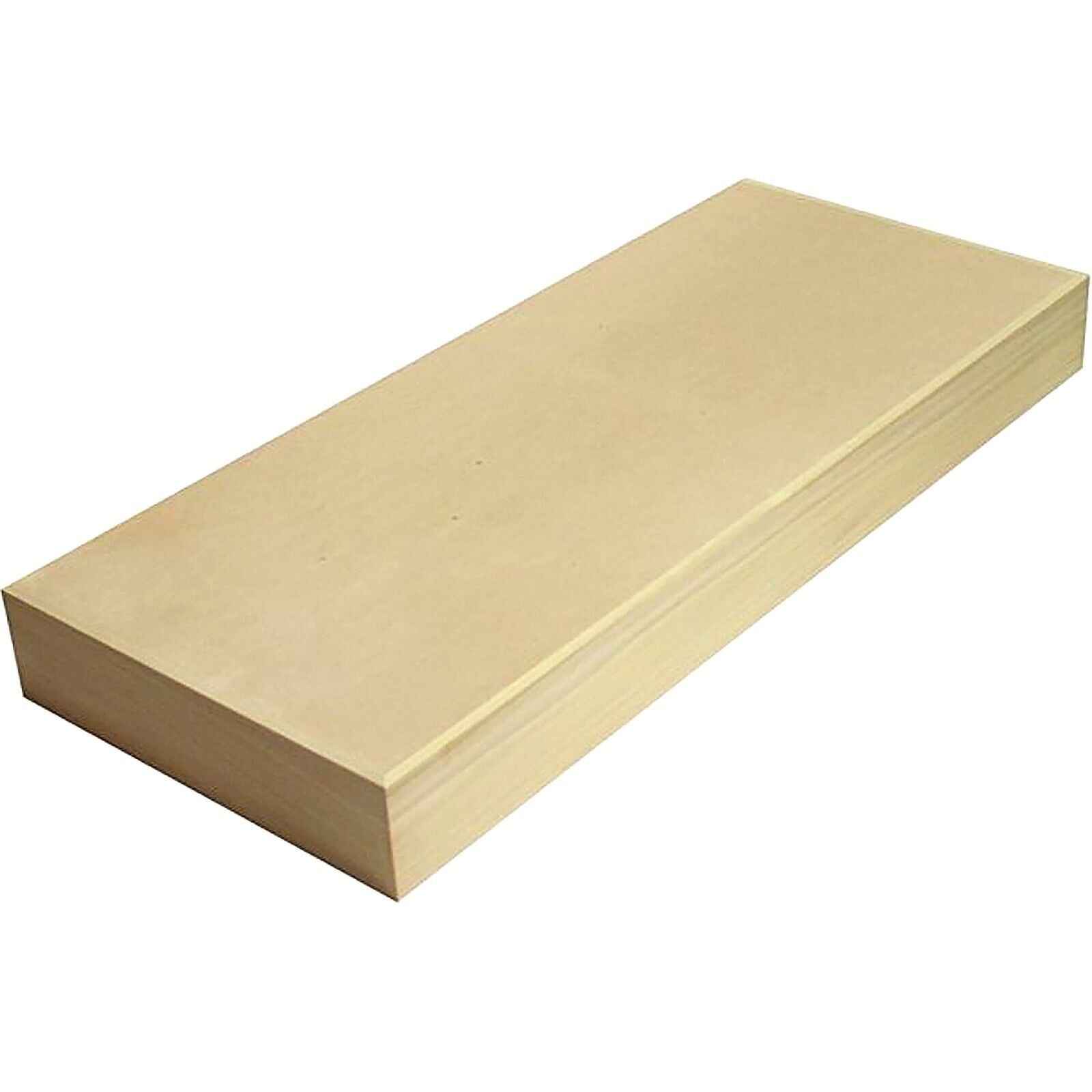 Floating Shelf, 30"L x 10"D x 2.5"T, 37.5 Pound Weight Capacity, Solid Wood and MDF Construction, Paint Grade