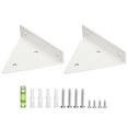 thumbnail image 1 of Floating Shelf Bracket 4Inch 2Pack Metal Triangle Shelf Bracket for Shelves, White, 1 of 6