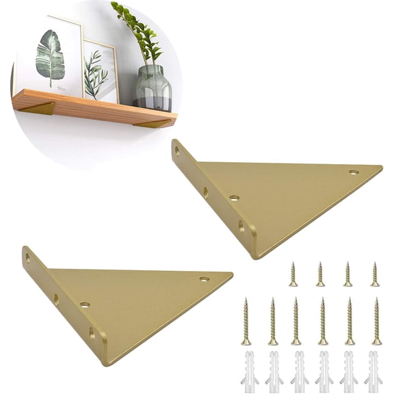 Rustic Home Decor Accents, Hand-Welded Metal Bracket Supports For Floating Shelves, Powder Coated Shelf Brackets, Perfect For Diy Open Shelving Projects, Invisible Design
