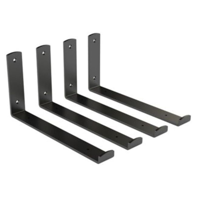 Black Matte Heavy Duty Floating Shelf Bracket Kit