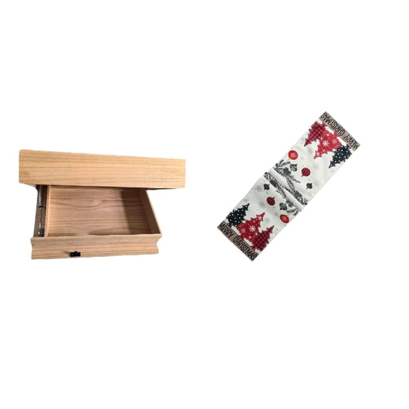 Floating Shelf Wall Mounted Drawer Christmas Table Runner Wood Polyester Material for Dorm Apartment Holiday Decor