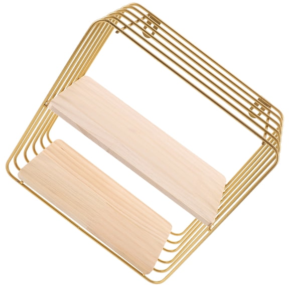 Modern Metal Floating Wall Shelf for Kitchen and Living Room, Decorative Storage Rack, Space-Saving Wall-Mounted Organizer