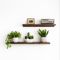 thumbnail image 1 of Kawind Home Solid Wood Floating Shelves Set of 2, 3 Ft Wall Mounted Shelves, Dark Walnut, Rustic Farmhouse Decor, 1 of 7