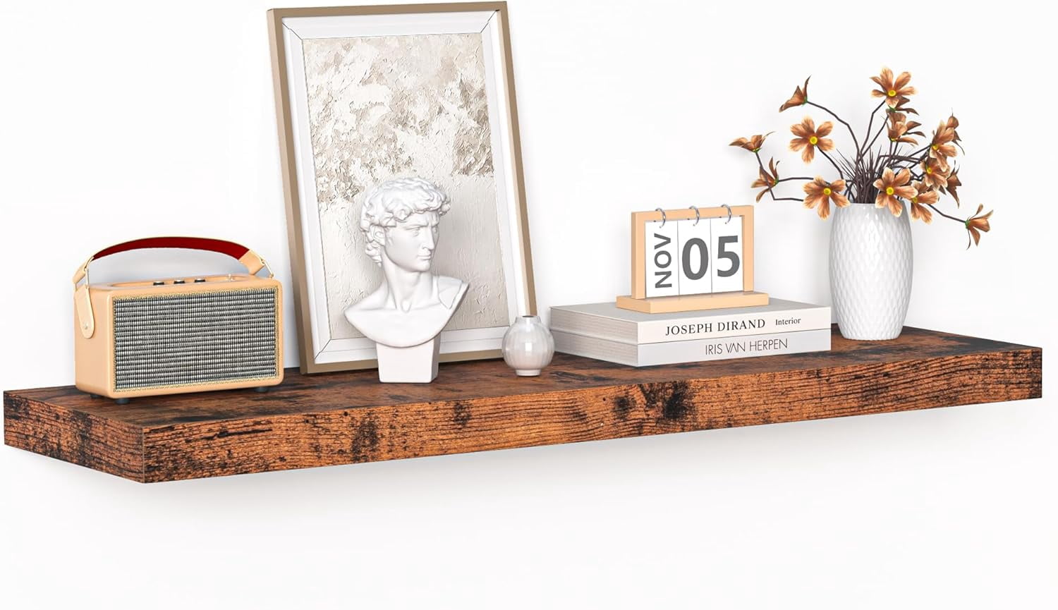 Susany Wall Cube Shelves Wall Mounted Floating Shelves Shelving Unit Floating Shelf Decor Storage Display For Bedrooms, Office Living Rooms & Kitchens 2 Pcs White 80x15x26.5 Cm Chipboard