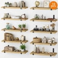 thumbnail image 1 of Floating Shelves 10 Pack, 15.8x5.9 Inch Wall Mounted Shelves for Living Room, Bedroom, Kitchen, Bathroom, Display Books, Plants, Photos, Decor, Home and Christmas Decoration, 1 of 8