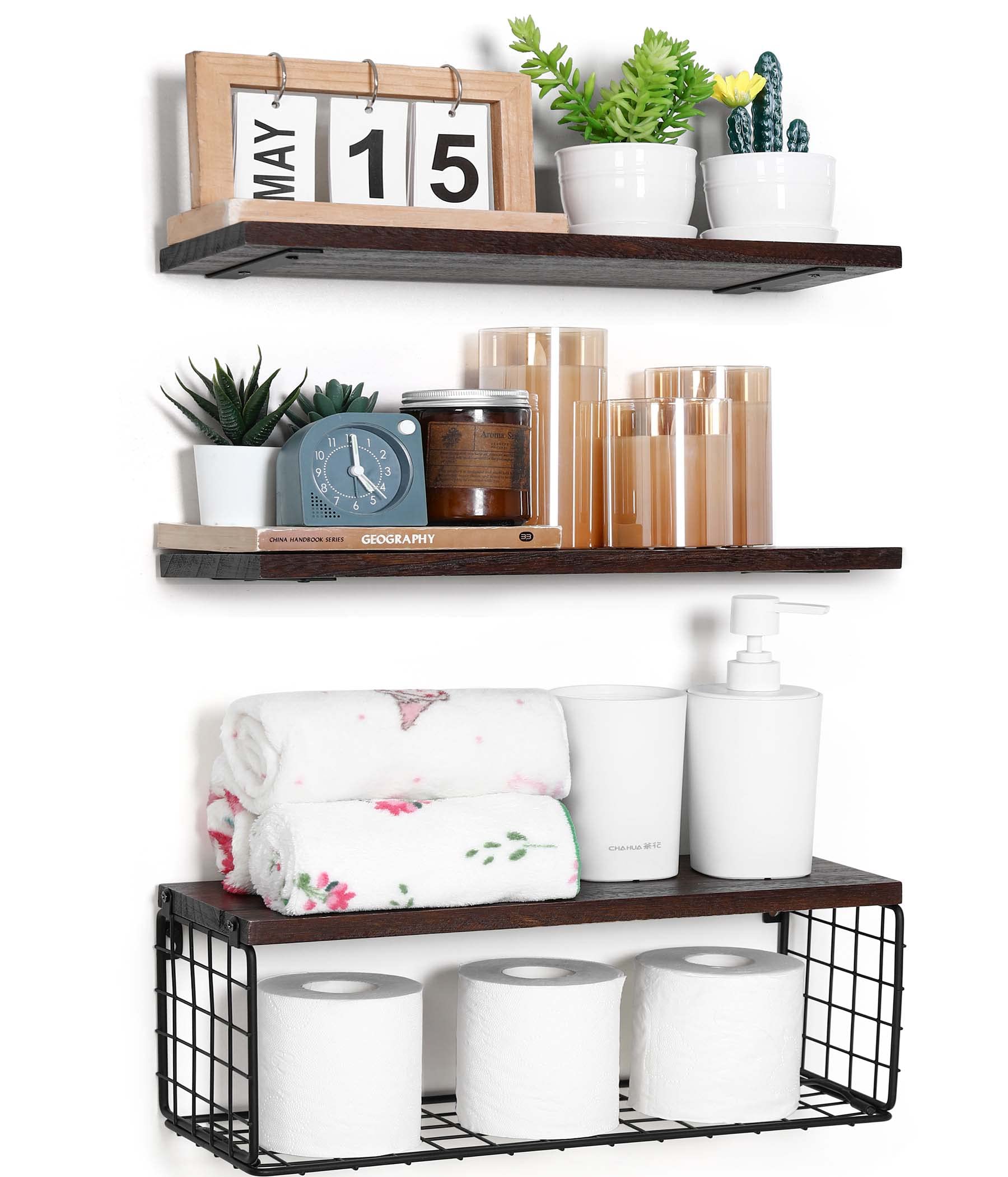 Floating Shelves Bathroom Wall Shelves Over Toilet Bathroom Shelf for ...
