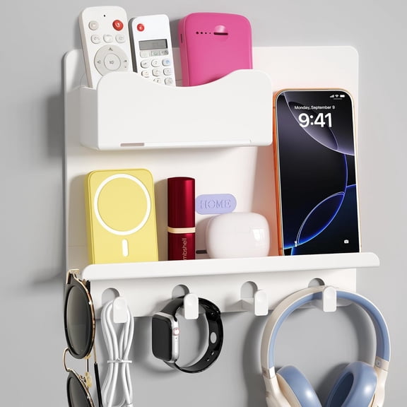 Floating Shelves for Bedside Shelf Accessories Organizer, Wall Mount Self  , Cute Room Decor Aesthetic, Girls Room Decor, Cool Stuff for  Storage and Organization White