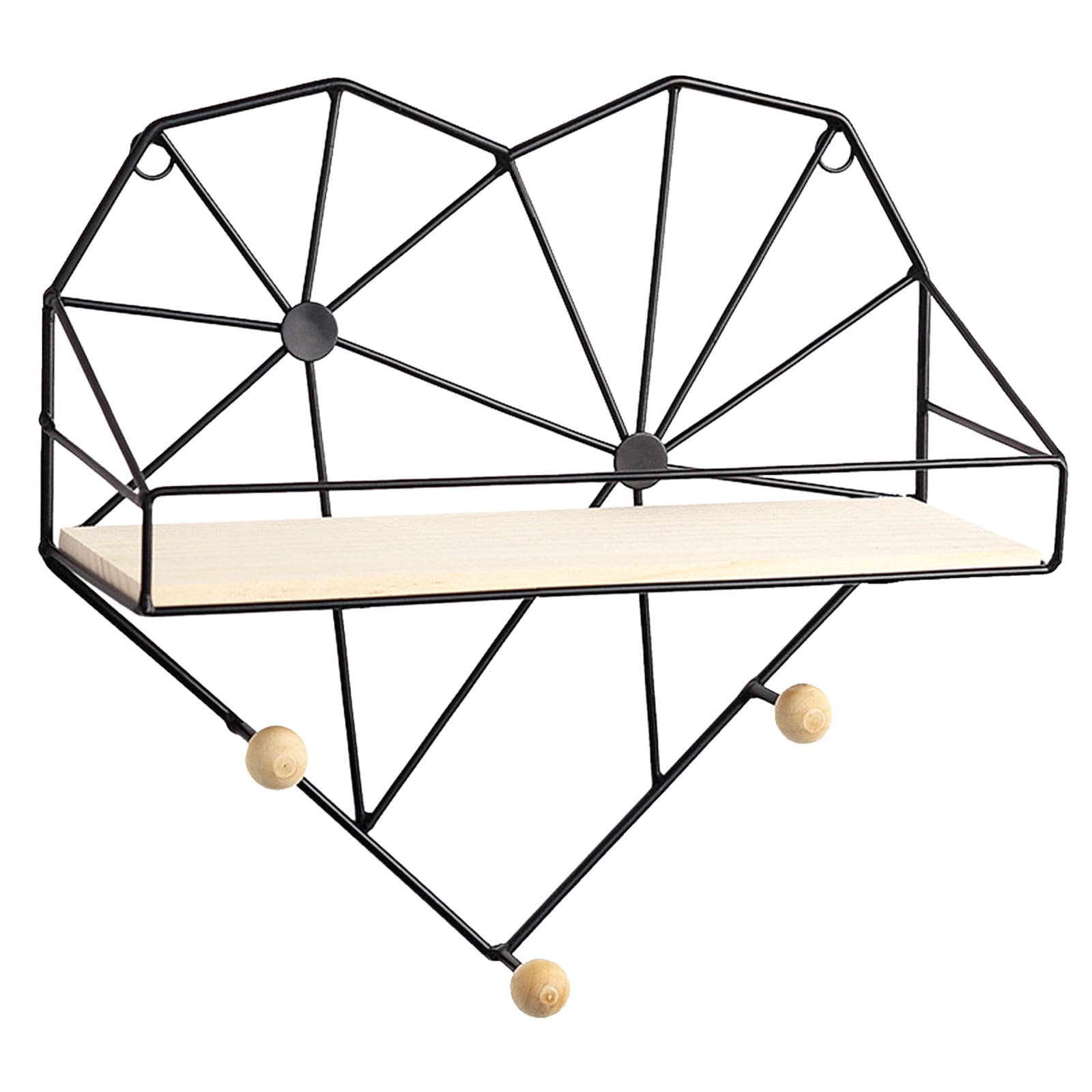 Floating Shelves For Wall Cute Heart Design Romantic Industial Modern