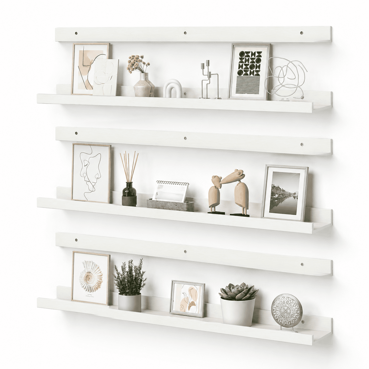 Floating Shelves For Wall Decor And Stor White 635.5'' - Walmart.com