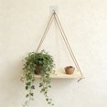 thumbnail image 1 of Floating Shelves Hanging Shelves for Wall Natural Reclaimed Wood Plant Shelf Macrame Rope Triangle Shelf Farmhouse Rustic Modern Aesthetic for Living Room Bedroom Bathroom Kitchen, 1 of 6