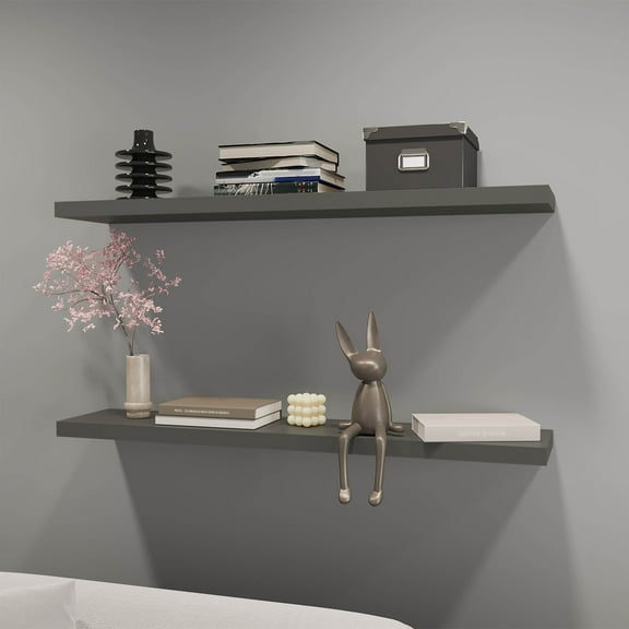 Floating Shelves Modern Melamine Design (Set of 2)