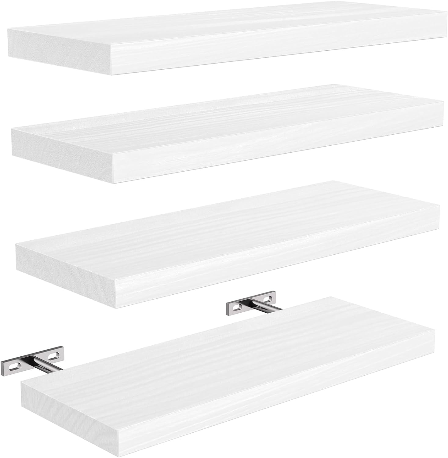 Floating Shelves, Paulownia Wood Wall Shelves for Bathroom/Living Room