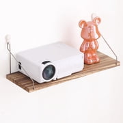 Floating Shelves for Projector 15.75 * 6 Inch 1 Set Wooden Shelf for Wall No Drill Wall Mounted Under TV Shelf for Storage Hanging Shelf for Bathroom Living Roo