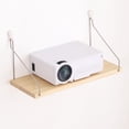 thumbnail image 1 of Floating Shelves for Projector 15.75 * 6 Inch 1 Set Wooden Shelf for Wall No Drill Wall Mounted Under TV Shelf for Storage Hanging Shelf for Bathroom Living Room Bedroom Kitchen (Black), 1 of 8