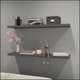 thumbnail image 1 of Floating Shelves Set of 2, 47.3” Wide Melamine Gray | Modern | Matte Gray, 1 of 13
