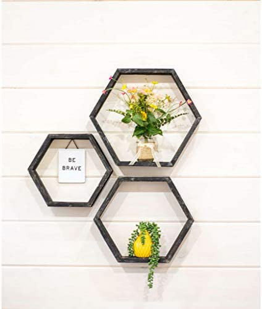 Floating Shelves Set of 3 Rustic Farmhouse Reclaimed Wood Shelves Wall Hanging