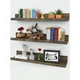 thumbnail image 1 of Floating Shelves, Set of 3 Wall Shelves (Multiple Sizes & Colors) by Icona Bay, 1 of 7