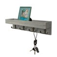 thumbnail image 1 of Floating Shelves Vintage Grey Coat Rack Wall Mounted with Shelf, Rustic Farmhouse Entryway Hanging Coat Rack with 8 Metal Hooks for Home, Bedroom, Living Room, Bathroom, Kitchen, Office, 1 of 10