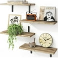 Floating Shelves for Wall, 4 Sets Wall Shelves Farmhouse Wood Wall