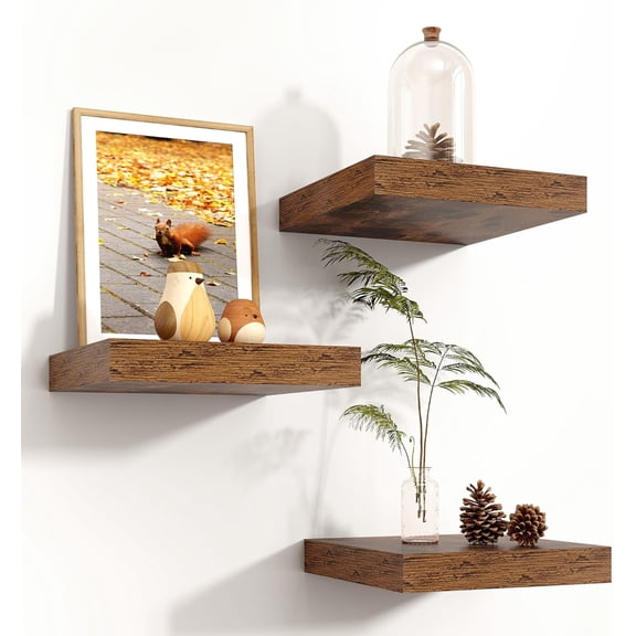 Floating Shelves for Wall, 48"W x 9"D x 1.5"H, 1 Pack of Long Wall Mounted Engineered Wood Shelves with Invisible Brackets for Living Room, Bedroom, Bathroom, Kitchen Decor and Storage