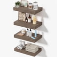 thumbnail image 1 of Floating Shelves for Wall, Bathroom Shelves Over Toilet, Wall Shelves & Book Shelf, Hanging Shelf, Modern Wooden Wall-Mounted Small Floating Shelves, 12x7x1.5 in (Smoke Gray, Set of 4), 1 of 10
