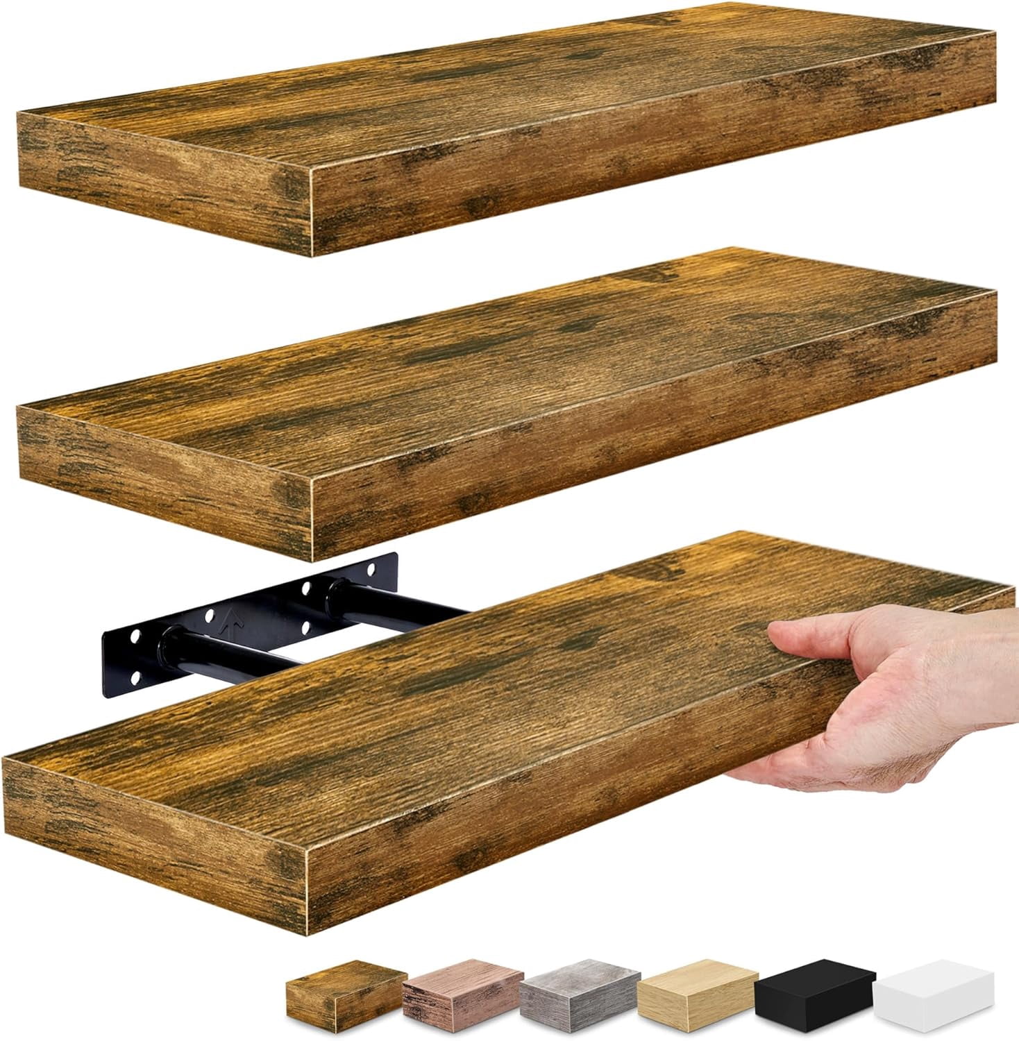 Floating Shelves for Wall, Bathroom Shelves Wall Mounted for Kitchen