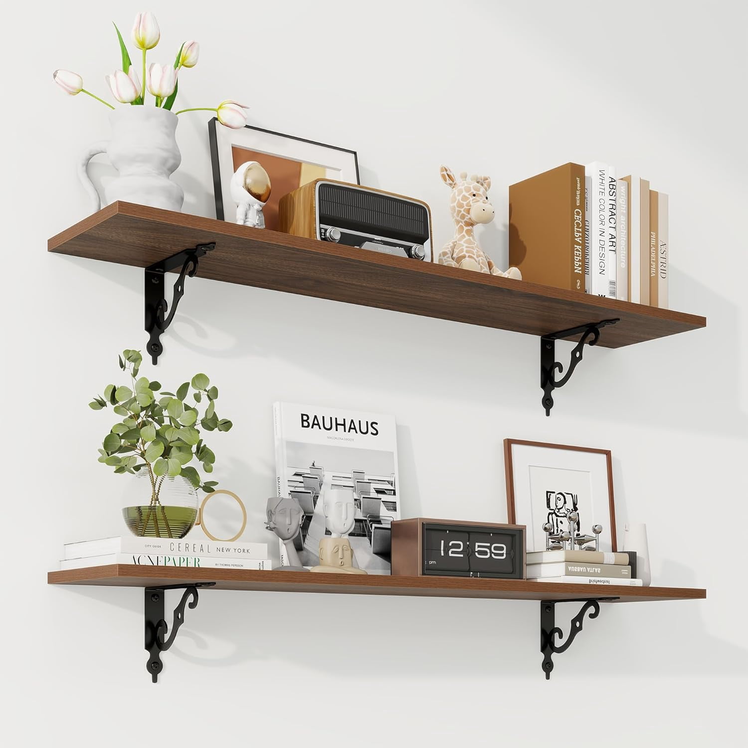 Floating Shelves for Wall Decor, 39.4W x 8D Wall Shelves Set of 2, 8