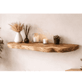 thumbnail image 1 of Floating Shelves for Wall Decor, Rustic Solid Elm Wood Floating Shelves Wall Mounted, Wall Shelves with Invisible Bracket for Living Room Bedroom Kitchen,, 1 of 10