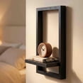 thumbnail image 1 of Floating Shelves for Wall, Decorative Wall Shelves Black, Plants Shelf Framed, Square Wall Decor, Art Sconces Artificial Vases Hanging Storage Shelf for Bathroom Living Room Modern Elegant, 1 of 7