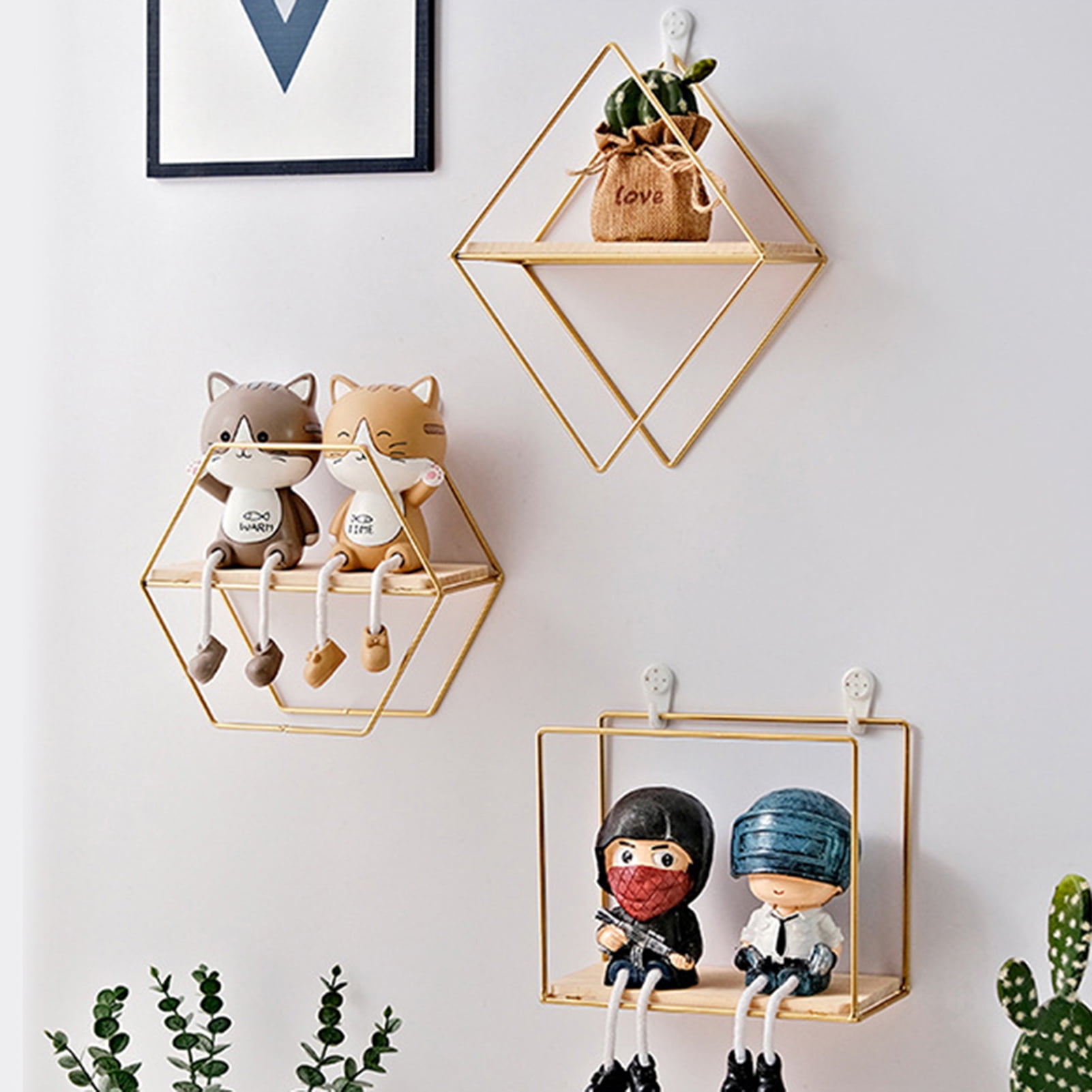 Floating Shelves, Wall Mounted Decorative Storage Rack, Wall Shelves ...