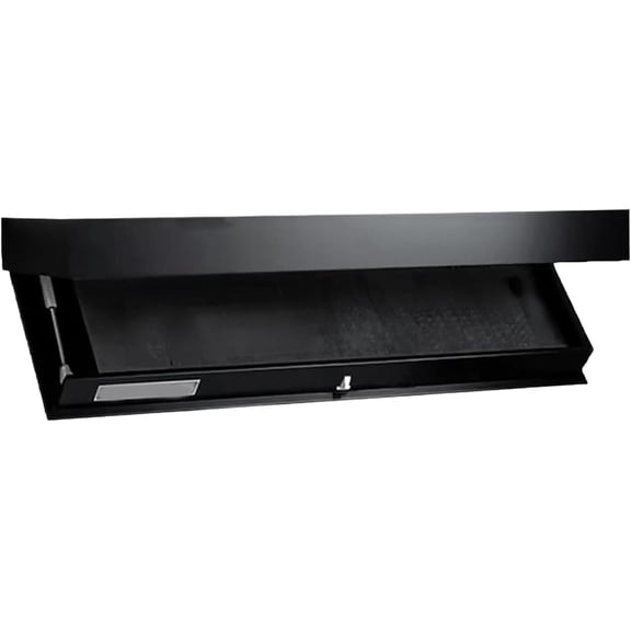 Floating Shelves Wall Mounted – Rustic Shelves for Kitchen Bedroom Living Room Display, Wall Shelf with Hidden Compartment for a Clean Look and Extra Hidden Storage Space (Black)