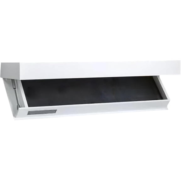 Floating Shelves Wall Mounted – Rustic Shelves for Kitchen Bedroom Living Room Display, Wall Shelf with Hidden Compartment for a Clean Look and Extra Hidden Storage Space (White)