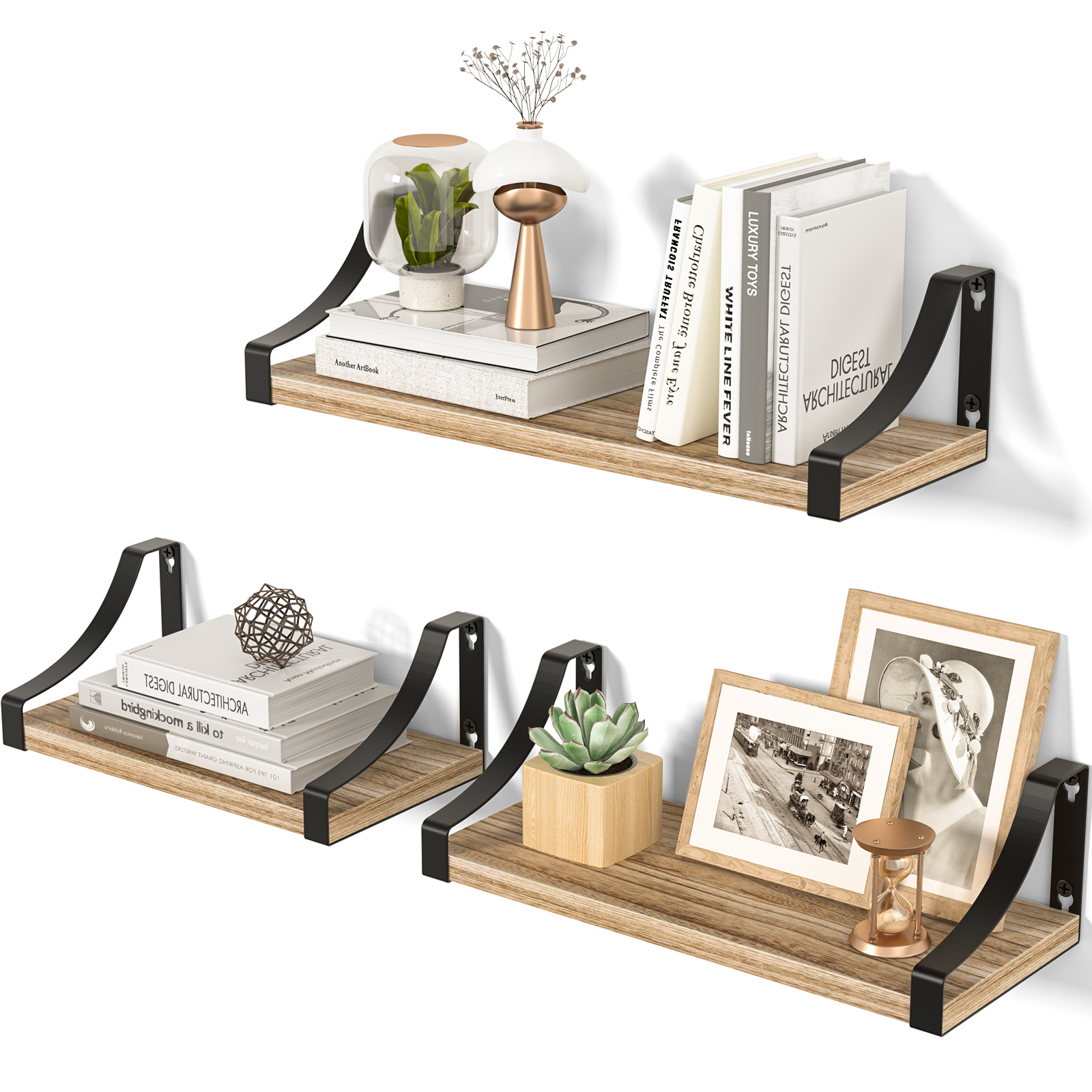 Soduku Floating Shelves Wall Mounted Storage Shelves for Kitchen