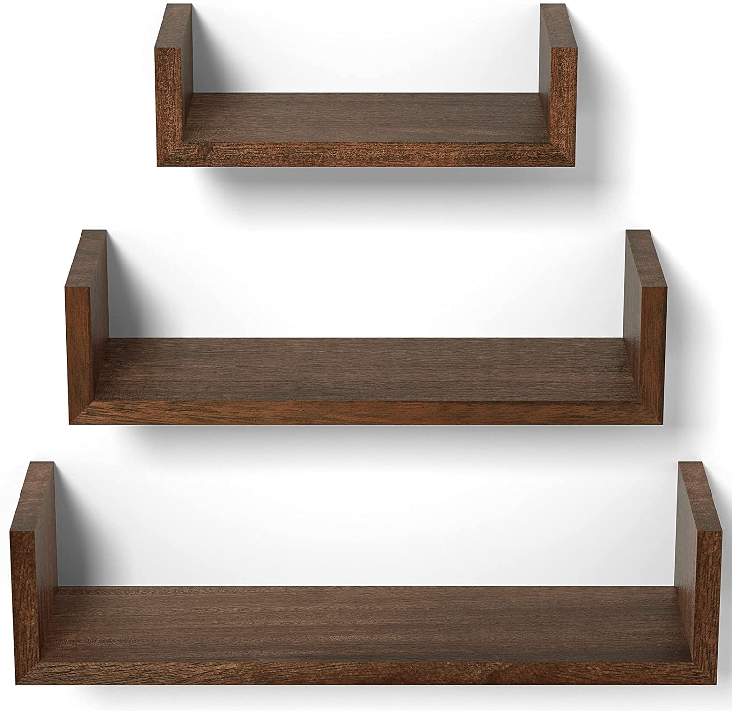 Dark Brown Floating Shelves