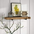 thumbnail image 1 of Floating Shelves Wall Shelf - Floating Shelves Wood Wall Mounted, Hanging Shelves, Floating Shelves Rustic, with Pipe Hardware Brackets - 1.5'' X 7.5'' (Early American, 36''), 1 of 5