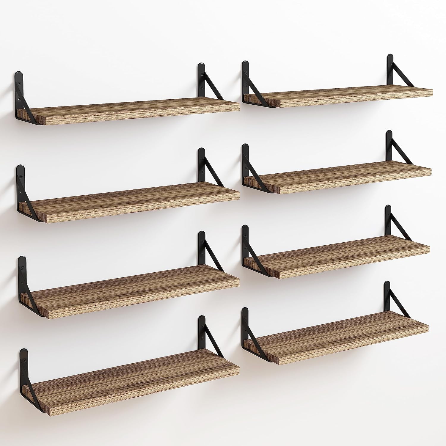 Fairy Farmhouse Natural Floating Shelves (8 Count)