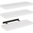 thumbnail image 1 of Floating Shelves, Wall ShelvesforBathroom/Living Room/Bedroom/Kitchen Decor, White Shelves with Invisible Brackets Set of 3  AMFS08 | , Floating Shelves, Wall Shelves, for Bathroom, for LivingRoomfor, 1 of 7