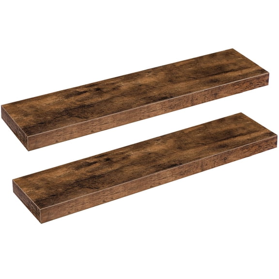 Floating Shelves for Wall, Wall Mounted Shelf Set of 2, 15.7" Hanging Shelf with Invisible Brackets, for Wall Decor Storage in Bathroom Bedroom Kitchen Living Room Office
