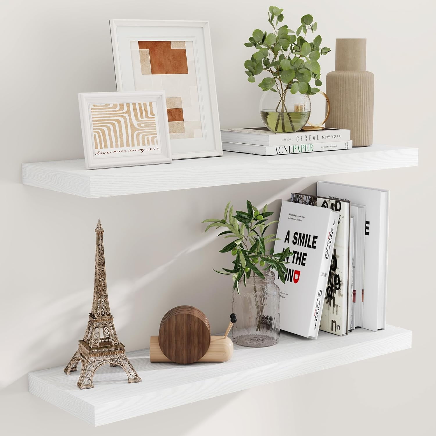 Floating Shelves White 36 Inch Long, 9.3